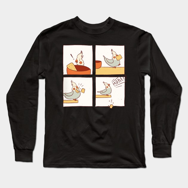 Cute Funny Bird Comic - Animal Lover T-Shirt Long Sleeve T-Shirt by Artistic muss